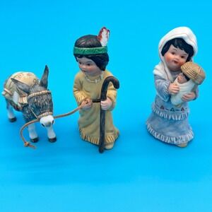 Gregory Perillo Flight Into Egypt Native American Nativity‎ Set 1990 Artaffects